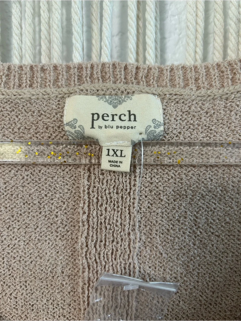 Perch by Blu Pepper Taupe Tan Sleeveless Knit Sweater Tank with pocket - Picture 4 of 9